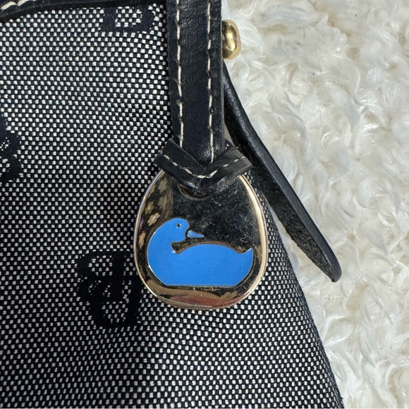 Dooney & Bourke Y2K Canvas Signature Hand Bag Purse With Leather Accents - Picture 10 of 16